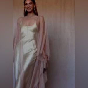 Zara sheer tulle pink cape